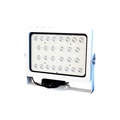 HIKVISION - Luz Estroboscópica Suplementaria / 28 LEDs de Alta Luminosidad / 250 lx a 50 m / Ángulo 10° / IP66 / Control TTL / Protección contra Falso Disparo / Aluminio Aleación