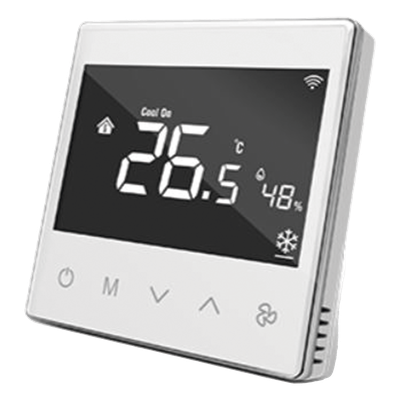 SMARTHOME BY EPCOM - Termostato Z-Wave / Fan Coil 2-4 Tubos / 3 Velocidades / 0-10V / 85-260V AC o 12-24V DC / 86x86x14 mm (3.4x3.4x0.55 in)