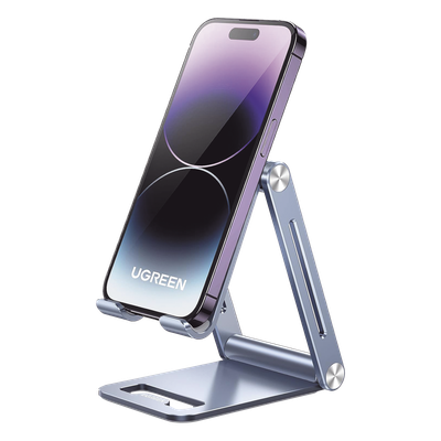 UGREEN - Soporte de Escritorio para Teléfono Móvil / Aluminio / Ajustable / Plegable / Carga hasta 600 g / Compatibilidad 4.7'' a 7.9''
