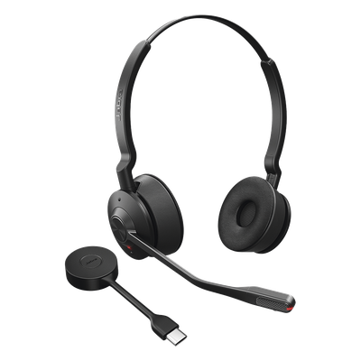 JABRA - Diadema Inalámbrica / DECT USB-A / Cancelación Activa de Ruido / Alcance 150 m (492.1 ft) / Multipunto 4 Auriculares / SafeTone 2.0