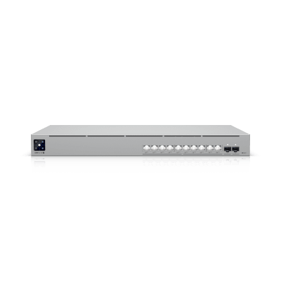 UBIQUITI - USW Pro XG 10 PoE Switch PoE+++ Capa 3 Etherlighting™ de 10 Puertos 10GbE (Todos PoE+++) y 2 Puertos SFP+ con Disponibilidad PoE de 400W