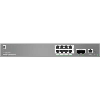GRANDSTREAM - Switch de Red Empresarial L2++ / Serie GWN7800 Pro / 8 Puertos Gigabit PoE 120W / 2 Puertos 2.5GG SFP / Gestión Cloud GDMS / VLAN 4K / QoS Avanzado / Seguridad Integral