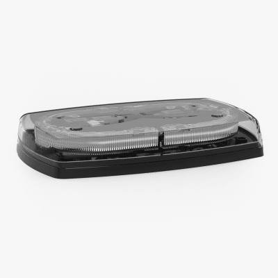 ECCO - Mini torreta de 48 LED 10" Ámbar/Claro, Lente Transparente, Cableado