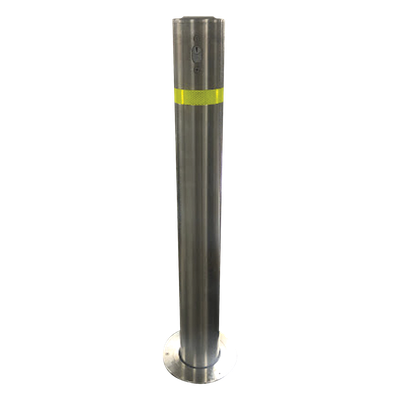 ACCESSPRO - Bolardo retráctil / Acero inoxidable SS304 / Ø114 mm / 900 mm (2.95 ft) / Espesor 3 mm / Cerradura con llave