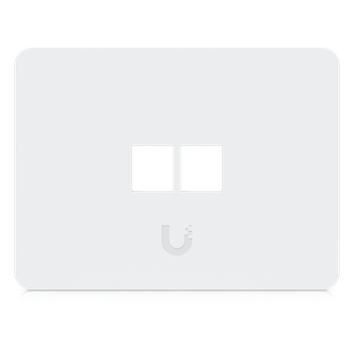 UBIQUITI - Placa de Pared Keystone / 2 Puertos / Horizontal / Superficie Pintable / 4.4 x 3.2 x 0.12 in / Paquete 4 Piezas