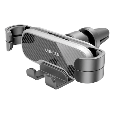 UGREEN - Soporte para Teléfono Automotriz / Rejilla de Ventilación / Rotación 360° / Tecnología Gravity Drive / 5 Puntos de Sujeción / Ancho 65-80 mm