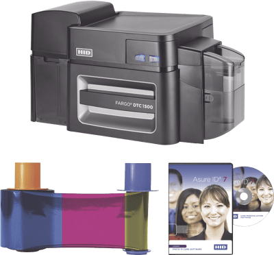 HID - Impresora de Tarjetas Direct-to-Card DTC1500, 300 dpi, 16.7 Millones de Colores, Seguridad Avanzada, Marca de Agua Personalizada, Encriptación AES 256, Ethernet, USB, Opciones de Codificación Múltiples