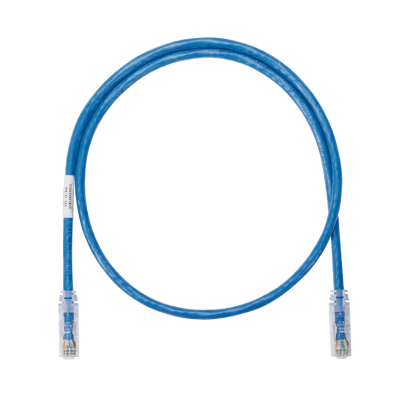 PANDUIT - Cable de Parcheo UTP Categoría 6, con Plug Modular en Cada Extremo - 12.19 Metros (40 Pies) - Azul