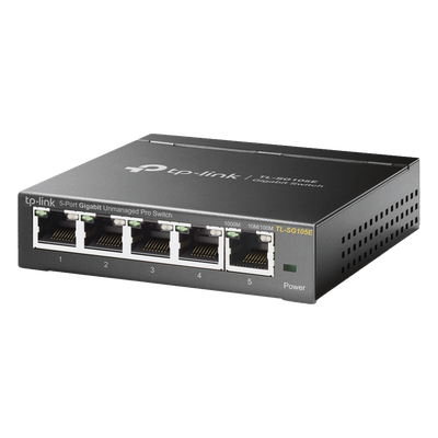 TP-LINK - Switch Easy Smart / 5 Puertos Gigabit / 5 Gbps / 32 VLANs / Sin Ventilador / QoS / IGMP Snooping