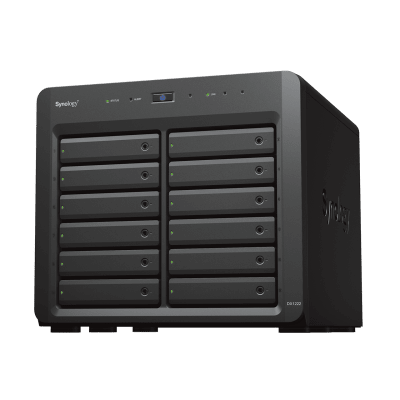 SYNOLOGY - Unidad de Expansión Synology DX1222 | 12 Bahías para HDD/SSD SATA 3.5" o 2.5" | Intercambio en Caliente | Puerto Mini-SAS HD | Garantía de 5 Años.