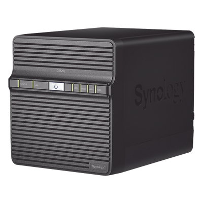 SYNOLOGY - Servidor NAS de 4 Bahías / Servicio Nube Gratis (P2P) / Administración Remota y Respaldo Programado