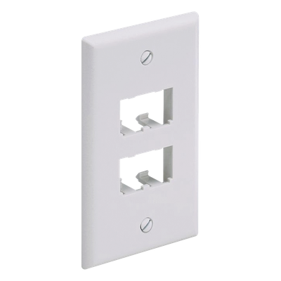 PANDUIT - Placa de Pared Vertical / 4 Puertos Mini-Com / ABS / 69.8 x 114.3 mm (2.75 x 4.5 in) / Blanco Mate