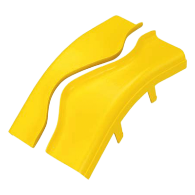 PANDUIT - Tapa de Bajada Vertical / Ángulo 45° / Canaleta 4x4 / Radio de Curvatura 50.8 mm (2') / Color Amarillo / Sin Herramientas