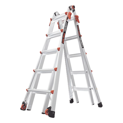 LITTLE GIANT LADDER SYSTEMS - Escalera Multi-Posiciones / 6.7 m (22') / 136 kg (300 lbs) / Aluminio Aeroespacial / Suelos Inclinados