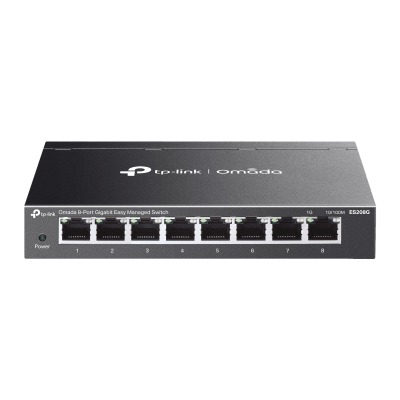 TP-LINK - Switch Gestionado Easy Managed 8 Puertos Gigabit / 16 Gbps Capacidad / 11.9 Mpps Forwarding Rate / SDN Omada / VLAN 802.1Q / QoS / Gestión Cloud / Sin Ventilador
