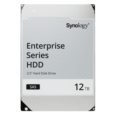 SYNOLOGY - Disco Duro SAS de 3,5" Serie Enterprise HAS5300 | Capacidad de 12TB | Interfaz SAS 12 Gb/s | Velocidad 7200 RPM | Caché 256 MB | MTBF 2.5 Millones de Horas | Garantía 5 Años