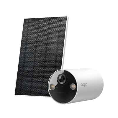 TP-LINK - Kit Cámara Seguridad Solar / 2K 3MP (2304×1296 px) / Visión Nocturna Color / Batería 6400 mAh 180 Días / IP65 / Panel Solar Integrado / Detección IA Personas / Audio Bidireccional