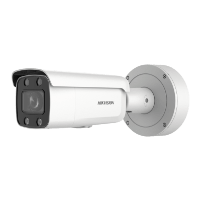 HIKVISION - Bullet IP 4 Megapixel / Imagen a Color 24/7 / Lente 3.6 - 9 mm / Luz Blanca 60 mts / WDR 130 dB / Exterior IP67 / Captura Facial / Videoanaliticos (Filtro de Falsas Alarmas) / MicroSD / ACUSEARCH