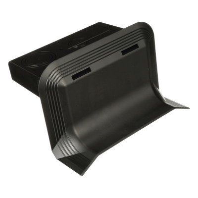 PANDUIT - Accesorio de Conexión a Pared / Canaleta de Piso 4 Vías / PVC Rígido Negro / Carga 907 kg / UL94V-0 / ADA Compliant