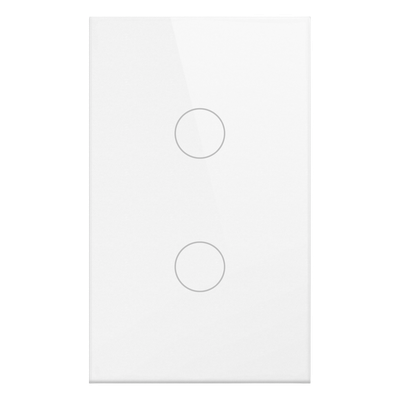 SMARTHOME BY EPCOM - Apagador Inteligente WiFi / 2 Circuitos 800W / Rango 100V-250V / Control 2.4 GHz / Alexa y Google Home / Vidrio Templado 120x72 mm