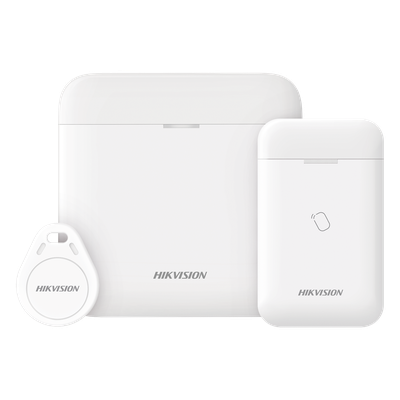 HIKVISION - Kit de Alarma Inalámbrico / 48 Zonas / GSM 3G/4G / Rondines Profesionales / Cifrado AES-128 / Batería de Respaldo 12 h