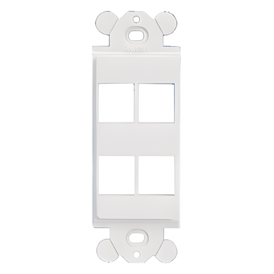 PANDUIT - Marco de Módulo Dúplex / 4 Puertos Keystone / Placas Frontales GFCI / Blanco Mate