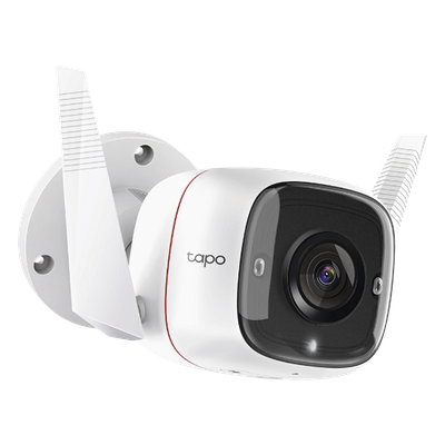 TP-LINK - Cámara Bala IP / 3 Megapixel / Wi-Fi 2.4 GHz / IR 30 m (98.4 ft) / Audio Bidireccional / IP66 / MicroSD 128 GB