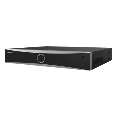 HIKVISION - NVR IP / 16 Canales / 12 Megapixel (4K) / AcuSense / Reconocimiento Facial / 4 Bahías HDD / HDMI 4K / Alarmas I/O