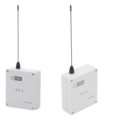 SFIRE - Kit Inalámbrico de Largo Alcance / Transmisor 12Vcc + Receptor 2 Salidas / 2,500 m (8,202 ft) / 433.92 MHz / Contacto Seco / -20°C a +80°C
