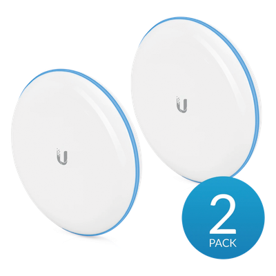 UBIQUITI - Kit Puente Edificio a Edificio / 1.7+ Gbps / 60 GHz + 5 GHz redundante / 500 m (1640 ft) / 17.2 dBi
