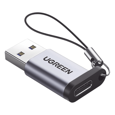 UGREEN - Adaptador USB-A a USB-C / USB 3.0 / 5 Gbps / Carga 3A / Aleación de Aluminio / Compacto