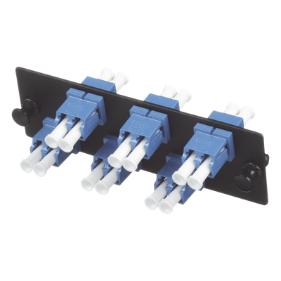 PANDUIT - Placa Acopladora de Fibra Óptica / 12 Fibras LC Duplex / Monomodo OS1/OS2 / Zirconia Cerámica / Color Azul