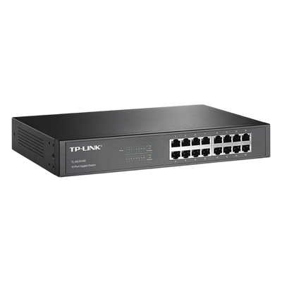 TP-LINK - Switch Gigabit no administrable / 16 puertos 10/100/1000 Mbps / 35.7 Mpps / Escritorio o rack