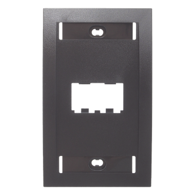PANDUIT - Placa de Pared Vertical / 2 Puertos Mini-Com / Con Espacio para Etiquetas / 2.75 x 4.5 pulgadas / Negro