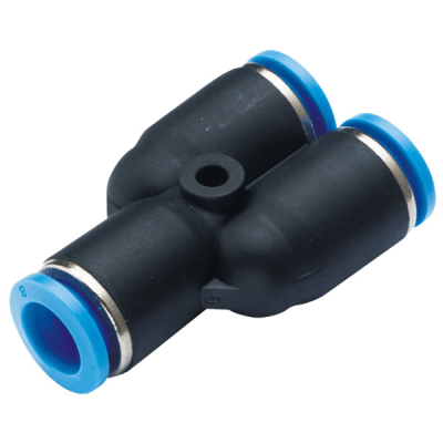 TITAN-AUTOMATION - Conector Neumático de Inserción Unión en Y / Diámetro Exterior Tubo 4 mm / Para Sistemas Neumáticos / Conexión Triple