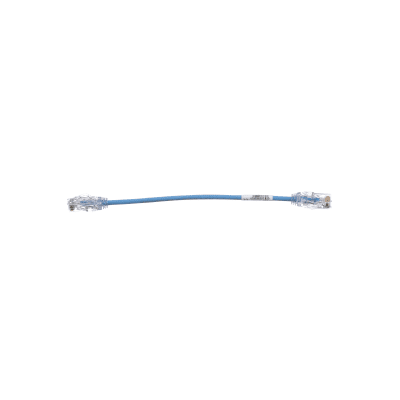 PANDUIT - Cable de Parcheo UTP Cat6A, CM/LSZH, Diámetro Reducido (28AWG), Color Azul, 20 cm (7.87 pulgadas).