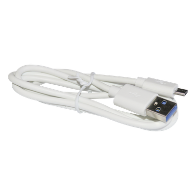 EPCOM POWERLINE - Cable programador y cargador USB a Micro USB color blanco