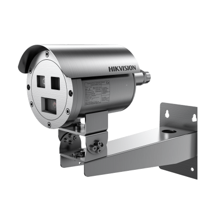HIKVISION - Bala IP Térmica Dual / Termico 9.7 mm (256 X 192) + Óptico 8 mm (4 MP) / Termométrica / Detección de Temperatura / IP68 / 30 mts IR / Antiexplosión / Anticorrosión