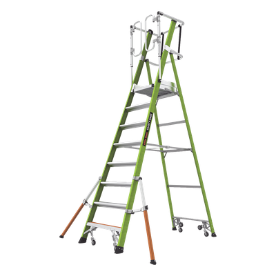 LITTLE GIANT LADDER SYSTEMS - Escalera Fija / Fibra de Vidrio / 8' (2.4m) / Jaula de Seguridad / 300 lbs