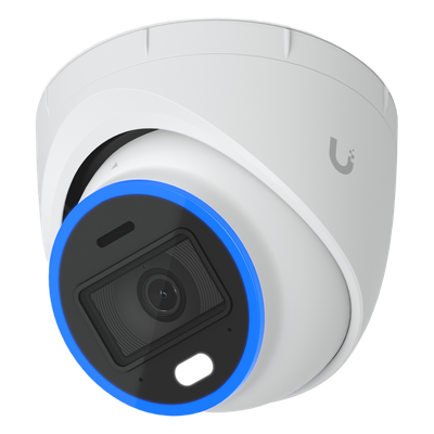 UBIQUITI - Cámara IP Turret / 4K 8 Megapixel / Ángulo Ultra-Ancho 109.9° / IR 40 m (131.2 ft) / AI Reconocimiento Facial y de Matrículas / LED Visión Nocturna a Color / Audio Bidireccional / IP66 IK08 / PoE+