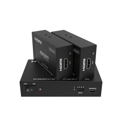 EPCOM PROAUDIO - Splitter HDMI 1x2 | 4K@60Hz a 60m | 4K@30Hz a 70m | Cable Cat6 | EDID | HDCP 2.2 | Salida Loop