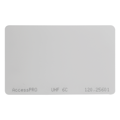 ACCESSPRO - Tag UHF tipo Tarjeta / 960 MHz / EPC GEN 2 / ISO 18000-6C / 85.6 x 54 x 1 mm / Chip Alien H3