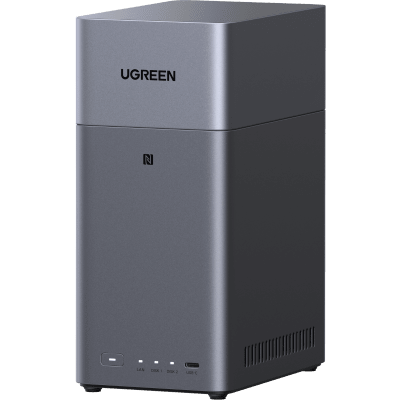 UGREEN - NAS UGREEN NASync DH2300 / Procesador RK3576 / 4GB u 8GB RAM / 32GB eMMC / 2 Bahías SATA / JBOD-Basic-RAID 0-RAID 1 / Puerto HDMI 4K / 1 GbE / USB 3.2 Gen 1 Type-C / Detección NFC