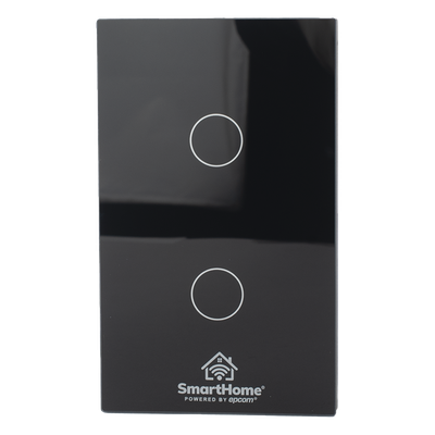 SMARTHOME BY EPCOM - Interruptor Inteligente / 2 Circuitos / ZigBee / 800 W por Canal / 100-250 V / 120 mm x 72 mm
