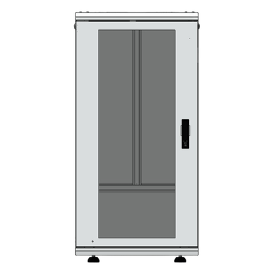 LINKEDPRO - Gabinete Rack de Piso / 24U / 19 Pulgadas / Vidrio con Cerradura / Carga 750 kg / 600x605x1190 mm (23.6x23.8x46.9 in) / Acero Calibres 16-18-20