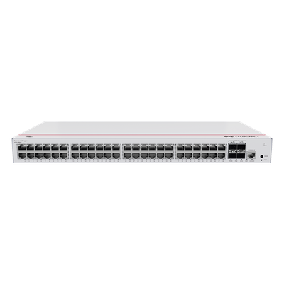 HUAWEI - Switch PoE Administrable Capa 3 / 48 Puertos Gigabit PoE / 4 Uplink 10GE SFP+ / PoE Perpetuo / 380W / iStack / ERPS