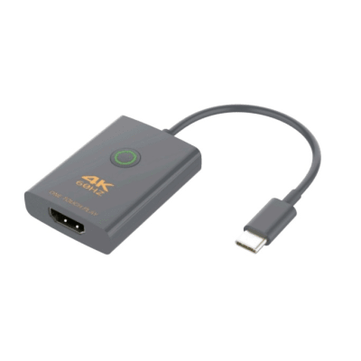 EPCOM PROAUDIO - Adaptador USB-C a HDMI con Seguridad de Un Clic | Resolución 4K Ultra HD 60Hz | HDMI 2.0b 18 Gbps | DP 1.2a | Silenciamiento de Video Instantáneo | Protección ESD ±8kV | Audio 7.1 Canales | Compatibilidad Universal