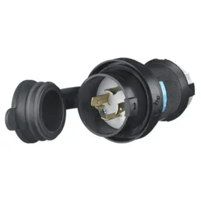 HUBBELL - Enchufe con Bloqueo de Media Vuelta Industrial y Cubierta Hermética de 30 A 250 V CA / 3 Polos 4 Hilos / Nema L15-30P.