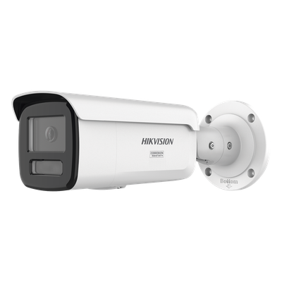 HIKVISION - Bala IP / 8 Megapixel / Lente 4 mm / 60 mts IR + Luz Blanca / IP67 NEMA 4X / WDR 130 dB / ACUSENSE 3.0 / ACUSEEK / Audio 2 Vías / 196.85 pies Iluminación