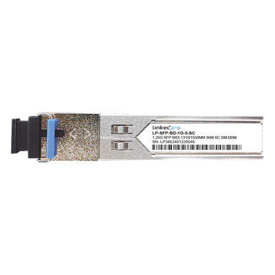 LINKEDPRO - Transceptor SFP Bidireccional / 1.25 Gbps / Monomodo / Alcance 3 km (9842.5 ft) / Conector SC/UPC Simplex / DDM / Hot-Pluggable / 2 Piezas